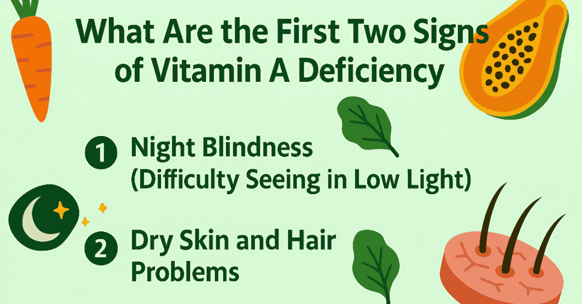 what are the first two signs of vitamin a deficiency